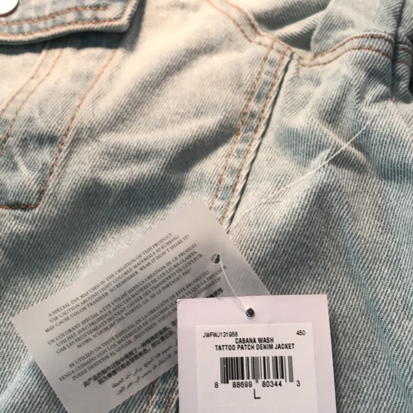🆕 Juicy Couture Tattoo Patch Denim Jacket L - Picture 13 of 13